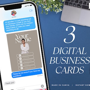 Digitaal visitekaartje met QR-code, vastgoedmarketing, onroerend goed visitekaartje, Canva visitekaartje sjabloon, digitale visitekaartjes