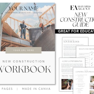 New Construction Guide, New Construction Real Estate, New home Construction Checklist, Real Estate Marketing, Home Builder,Real Estate Brand
