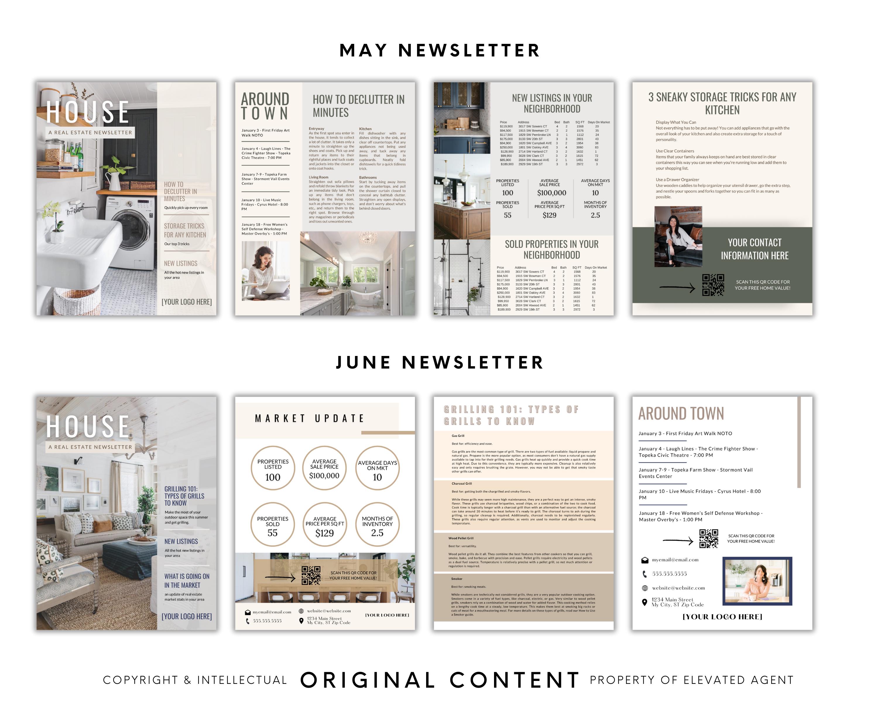 Realtor Email Template Realtor Newsletter Template Bundle | Real Estate Marketing CRM (canva ...