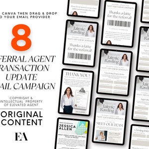 Real Estate Email, Referral Agent Email, Realtor Marketing, Email Template, Transaction Coordinator, Email Marketing, Real Estate Template