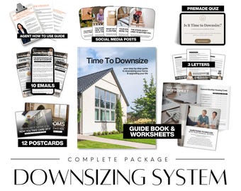 The Downsizing Marketing System Bundle - Real Estate Marketing Template (Canva)