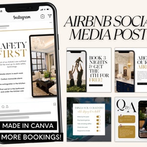 Airbnb Templates, Airbnb Instagram, Vacation Rental, VRBO Instagram Posts, Editable Airbnb, Vacation Rental Instagram, Templates for VRBO