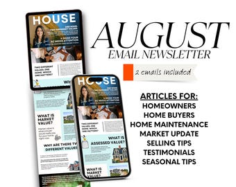 Real Estate August Email Newsletter - Realtor Marketing Template
