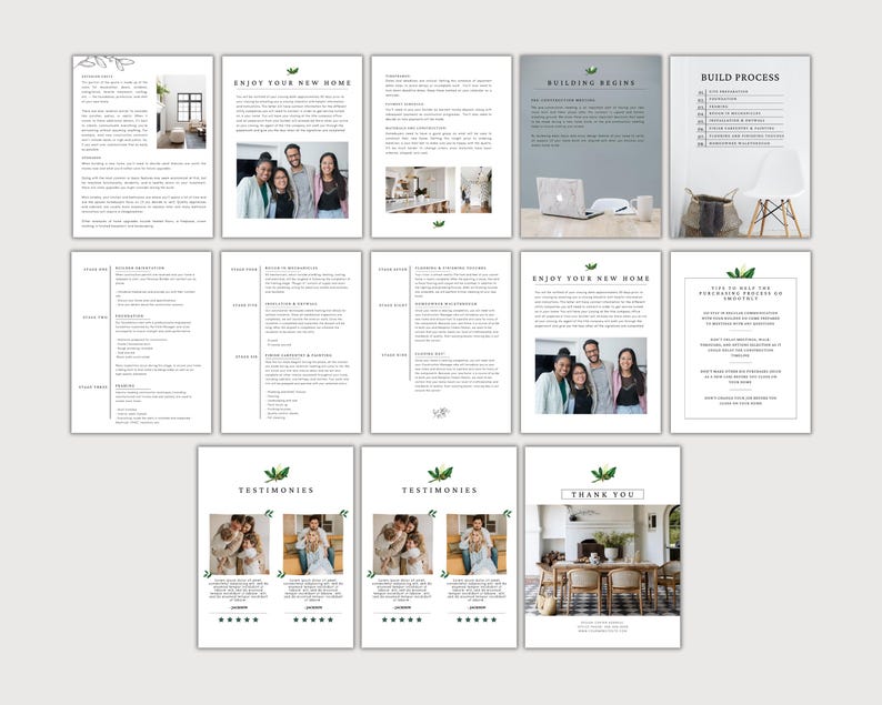 Real Estate Template Canva Real Estate Template New Construction Guide Real Estate Marketing Materials Construction Process Guide Home Building Checklist Real Estate Agent Resources