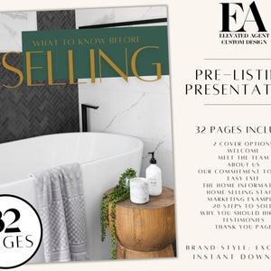 Seller Pre-Listing Presentation, Real Estate Template, Real Estate Marketing, Seller Guide, Canva, Real Estate, Realtor, Pre-Listing Packet