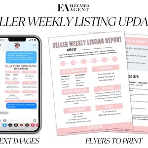 Real Estate Listing Update, Home Seller, Listing Report, Seller Update, Real Estate Update, Real Estate Marketing, Real Estate Text, Realtor