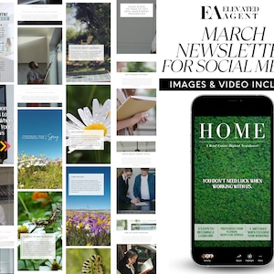March Real Estate Social Media, Real Estate Marketing, Real Estate Templates, Real Estate March, Spring Real Estate, St Patricks Day Realtor