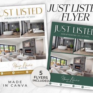 Real Estate Flyer, Real Estate Mailers, Open House Flyer, Real Estate Farming, Just Sold Flyer, Real Estate Templates, Canva Flyer, Canva