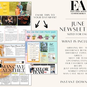 Real Estate Email Newsletter,  Newsletter, Father&#39;s Day Newsletter, Real Estate Marketing, Realtor Email, Real Estate June Email, Father