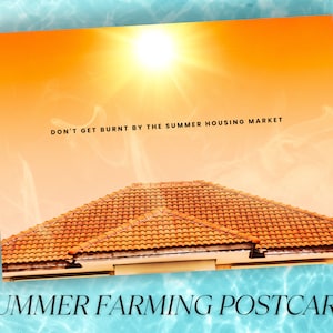 Real Estate CMA Postcard Housing Market Heating Up Postcard Real Estate Mailer Summer Farming Postcard Real Estate Template Realtor Postcard