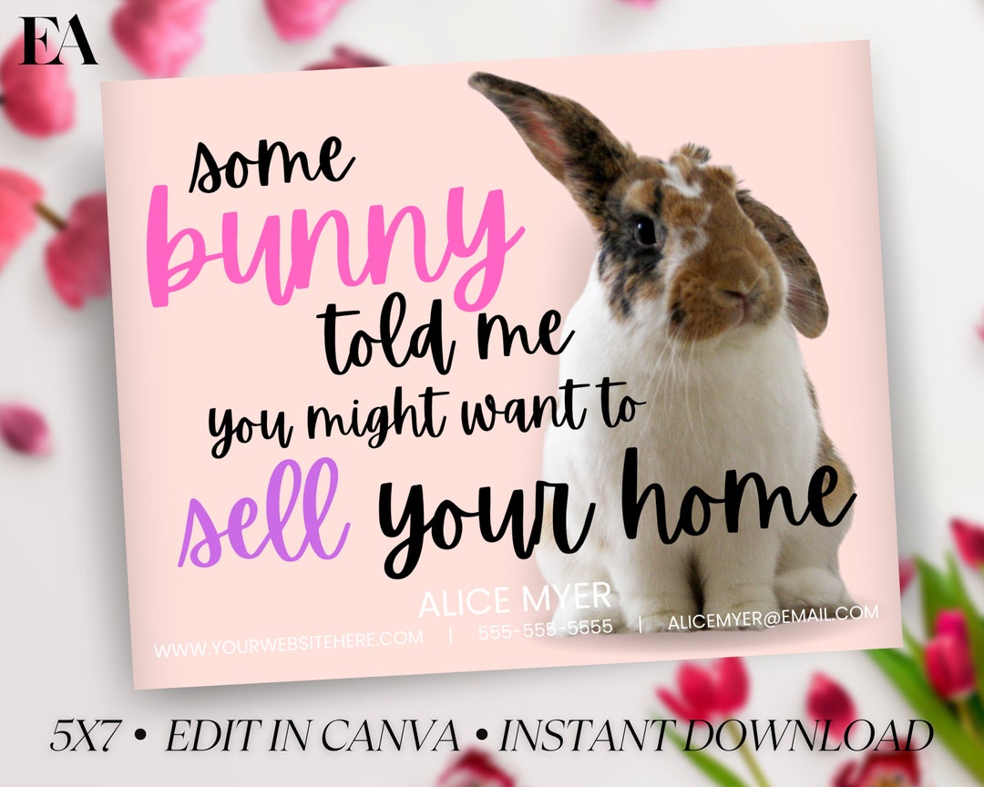 Realtor Spring Postcard, Real Estate Easter Postcard, Real Estate