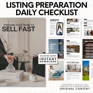 Sell Your Home Fast, Listing Presentation, Neighborhood Farming, Real Estate Marketing,  Realtor Checklist, Real Estate Flyer Canva Template