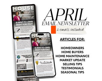Real Estate April Email Newsletter Template - Spring Realtor Marketing Campaign
