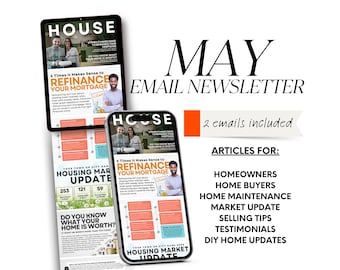 Real Estate May Email Newsletter Template: Canva Realtor Marketing