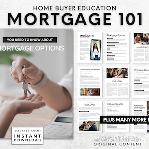 Home Mortgage Guide, Real Estate Template, Home Buyer Guide, Mortgage Marketing, Loan Officer Marketing, Real Estate Flyer, Buyer Packet