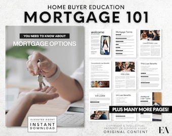 Home Mortgage Guide Template, Real Estate Marketing (Digital Download)