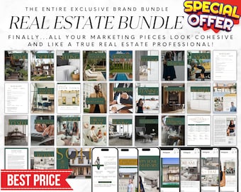 Luxury Real Estate Marketing Bundle: Canva Templates (Digital Download)