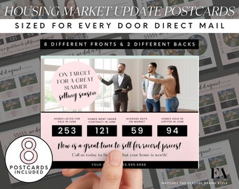 Real Estate Postcard, Market Update Postcard, Realtor Postcard, Farming Postcard, Real Estate Farming, Real Estate Mailers, EDDM Postcard