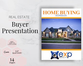 Buyer Presentation EXP -Real Estate Buyer Template, Templates Canva, Canva, Real Estate Marketing, Guide, Realtor Marketing, Real Estate