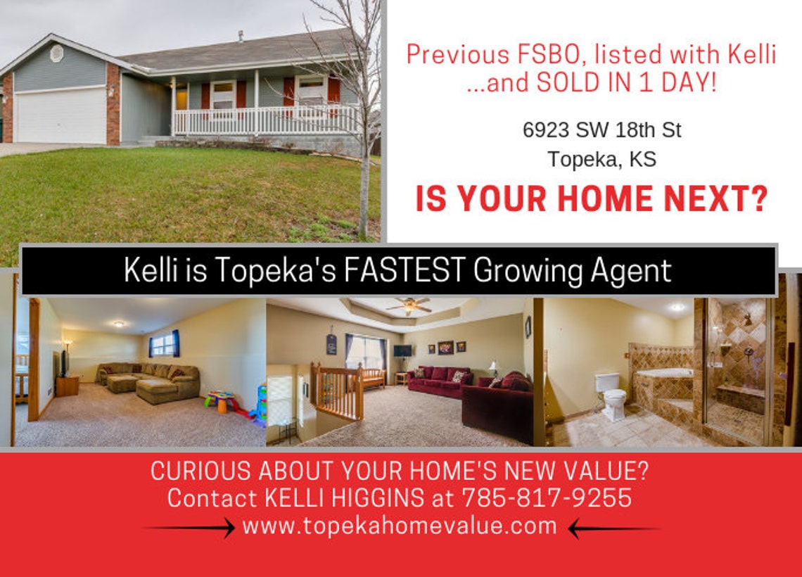 FSBO Postcard Campaign Real Estate postcard Templates Canva Etsy