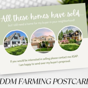 Tengo postal de compradores, postal de bienes raíces, postal de agricultura inmobiliaria, Canva, descarga instantánea, tarjetas de comprador de agentes inmobiliarios, correo inmobiliario