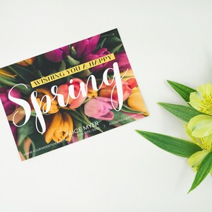 Real Estate Hello Spring Postcard, Realtor Spring Card, Realtor Farming ...