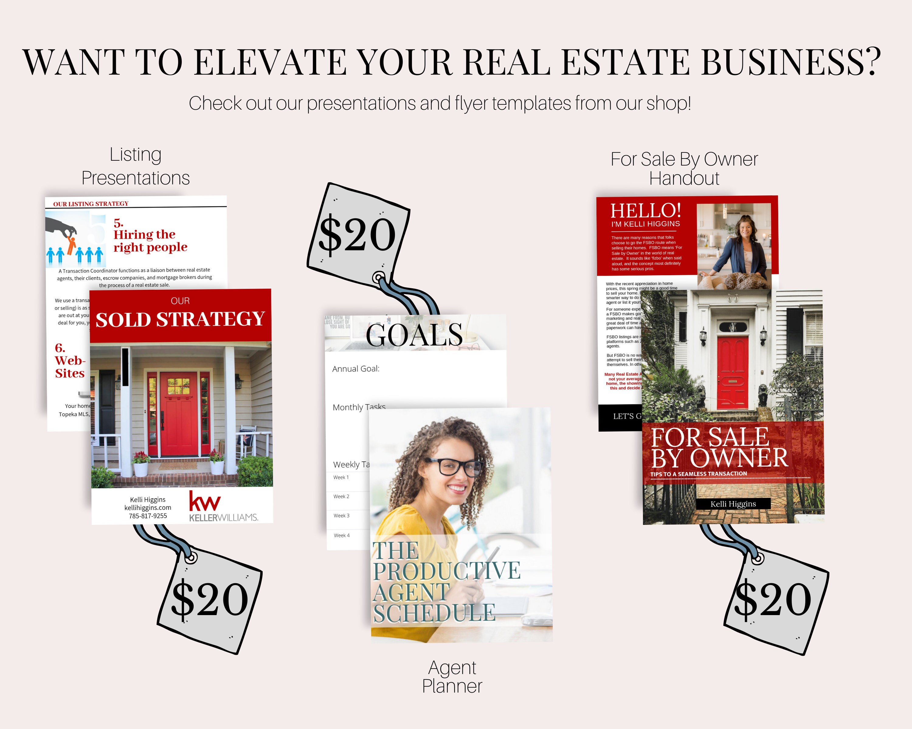 Real estate agent planner dark real estate planner realtor etsy
