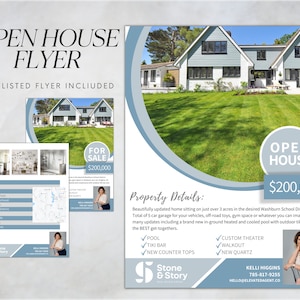 Open House Flyer, Open House, Realtor Open, Real Estate Open House Flyer, Real Estate Flyer Template, Canva Flyer, Real Estate Marketing