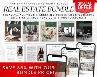 Luxury Real Estate Marketing Bundle: Canva Templates (Digital Download)