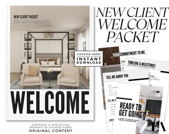 Real Estate New Client Packet, Home Buyer Packet, Client Onboarding Packet, Real Estate Flyer, Client Welcome Packet, Real Estate Template