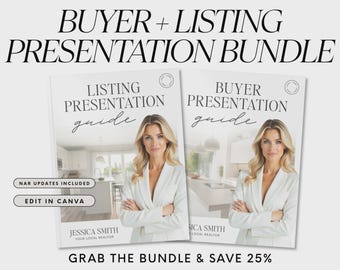 Real Estate Buyer and Listing Presentation Bundle - Realtor Marketing Template