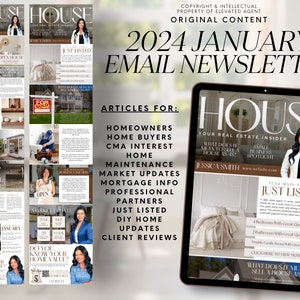 January Email Newsletter, Realtor Newsletter, Real Estate Marketing, Newsletter Template, Real Estate Newsletter, Email Marketing