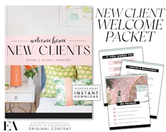 Real Estate New Client Packet, Home Buyer Packet, Client Onboarding Packet, Real Estate Flyer, Client Welcome Packet, Real Estate Template
