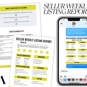 Real Estate Listing Report, Home Seller, Listing Update, Seller Update, Real Estate Update, Real Estate Marketing, Real Estate Text, Realtor