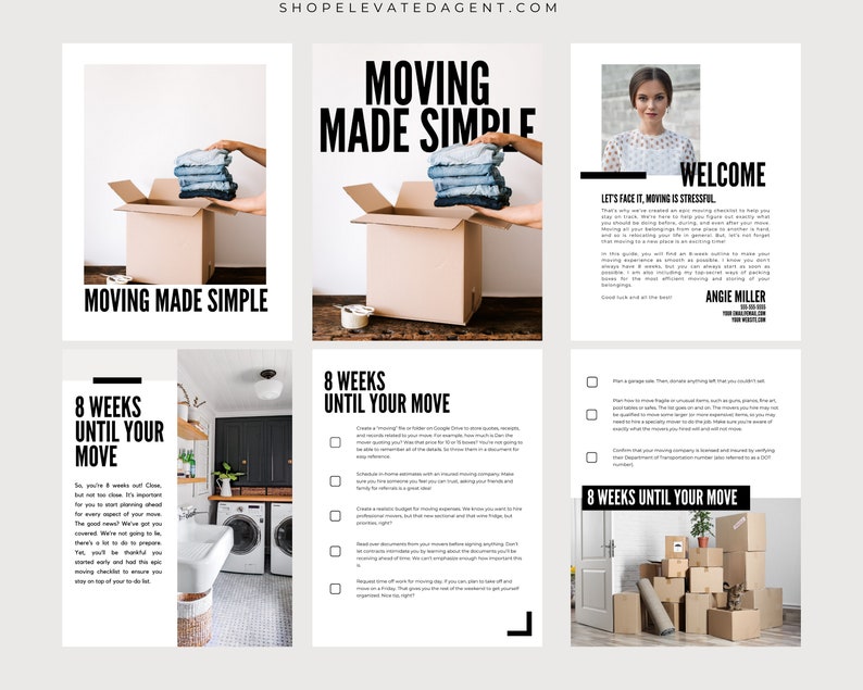 Relocation Guide Hand Out Moving Guide, Moving Checklist, Real Estate Moving Checklist, Moving ...