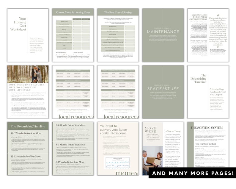 Real Estate Marketing Downsizing Guide Printable Agent Resource Senior Moving Guide Digital Download Retirement Planning Lead Magnet Home image 3