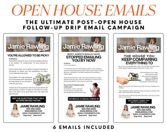 Real Estate Open House Email Marketing Template - Realtor Follow-Up Drip Campaign (Canva)