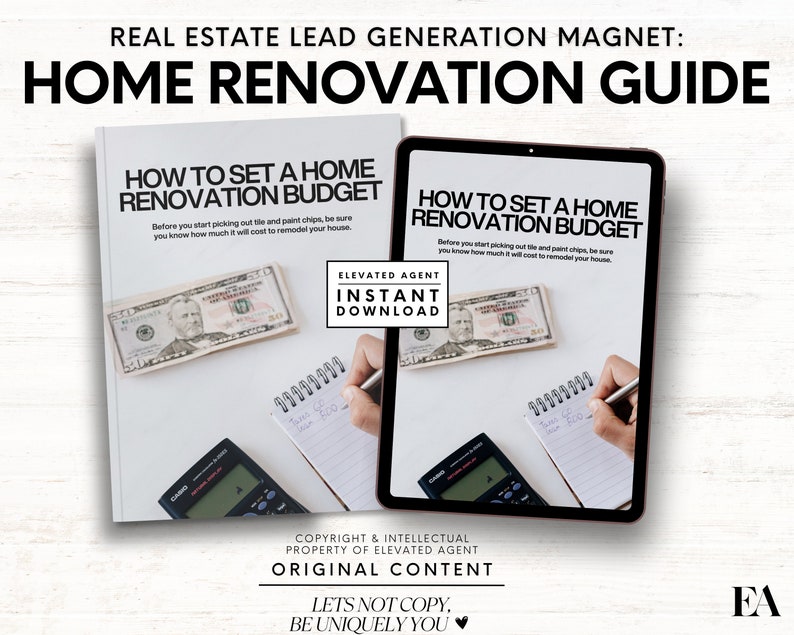 Home Renovation Guide Template, Realtor Canva Flyer (digital Download ...
