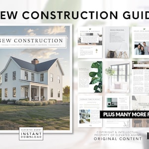 Real Estate Template New Construction Guide Home Buyer Template Marketing Material Digital Download Realtor Tool Lead Magnet Builder Guide