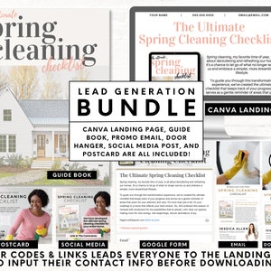 Spring Cleaning Checklist, Real Estate Bundle, Cleaning Schedule, House Cleaning, Declutter Checklist, Cleaning Planner, Real Estate Flyer