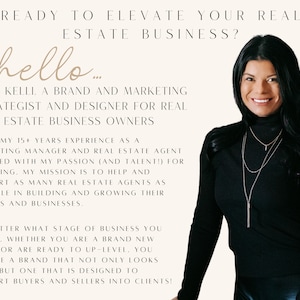 Hello, I am Kelli. The owner of Elevated Agent and your Real Estate Templates designer helping you elevate your real estate business.