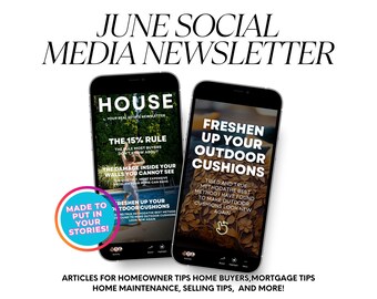 Real Estate June Social Media Newsletter Template, Realtor Marketing