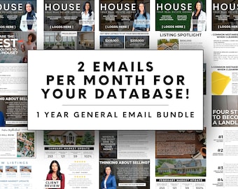 Real Estate Email Templates, Real Estate Email Newsletter, Real Estate Marketing, Real Estate Farming, Email Marketing, Real Estate Template
