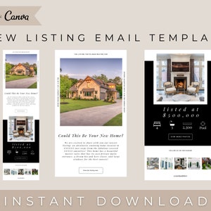 New Listing Email Template, Real Estate Marketing, Listing Presentation, Real Estate Newsletter Email, Real Estate Canva, Email Marketing