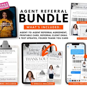 Real Estate Agent Referral Bundle, Referral Agreement, Real Estate Template, Client Email, Realtor Marketing, Real Estate Flyer, Broker