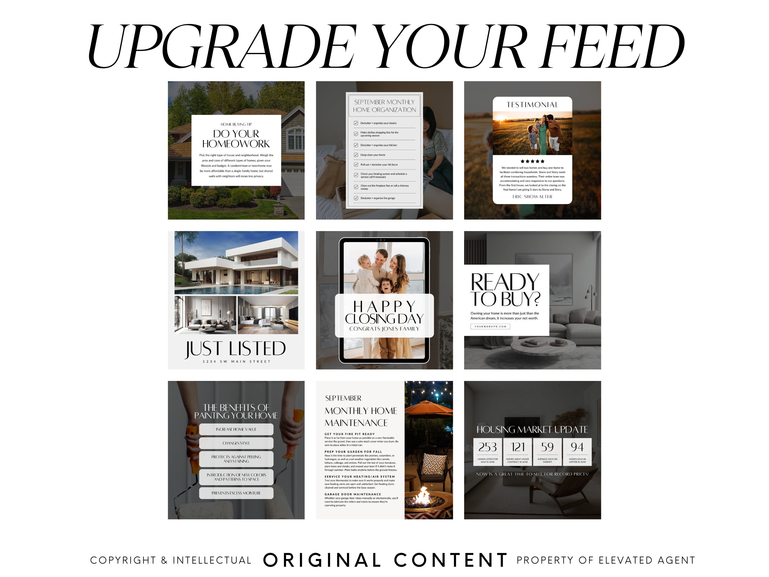 Real Estate Marketing Bundle Social Media Template Realtor Digital ...