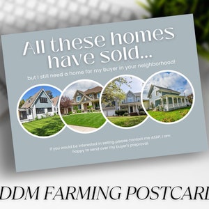 Real Estate Farming Postcard, Postcards for Real Estate, Real Estate Postcard, Canva Template, Realtor Postcard, Real Estate Mailer, Farming