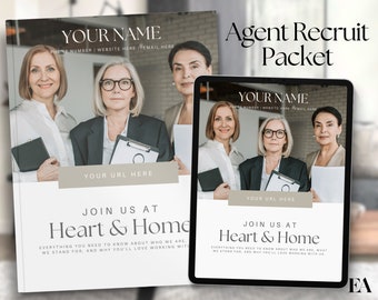 Real Estate Recruiting, Real Estate Team, New Agent Packet, New Real Estate Agent, Recruiting Templates,Agent Recruiting, Real Estate Broker