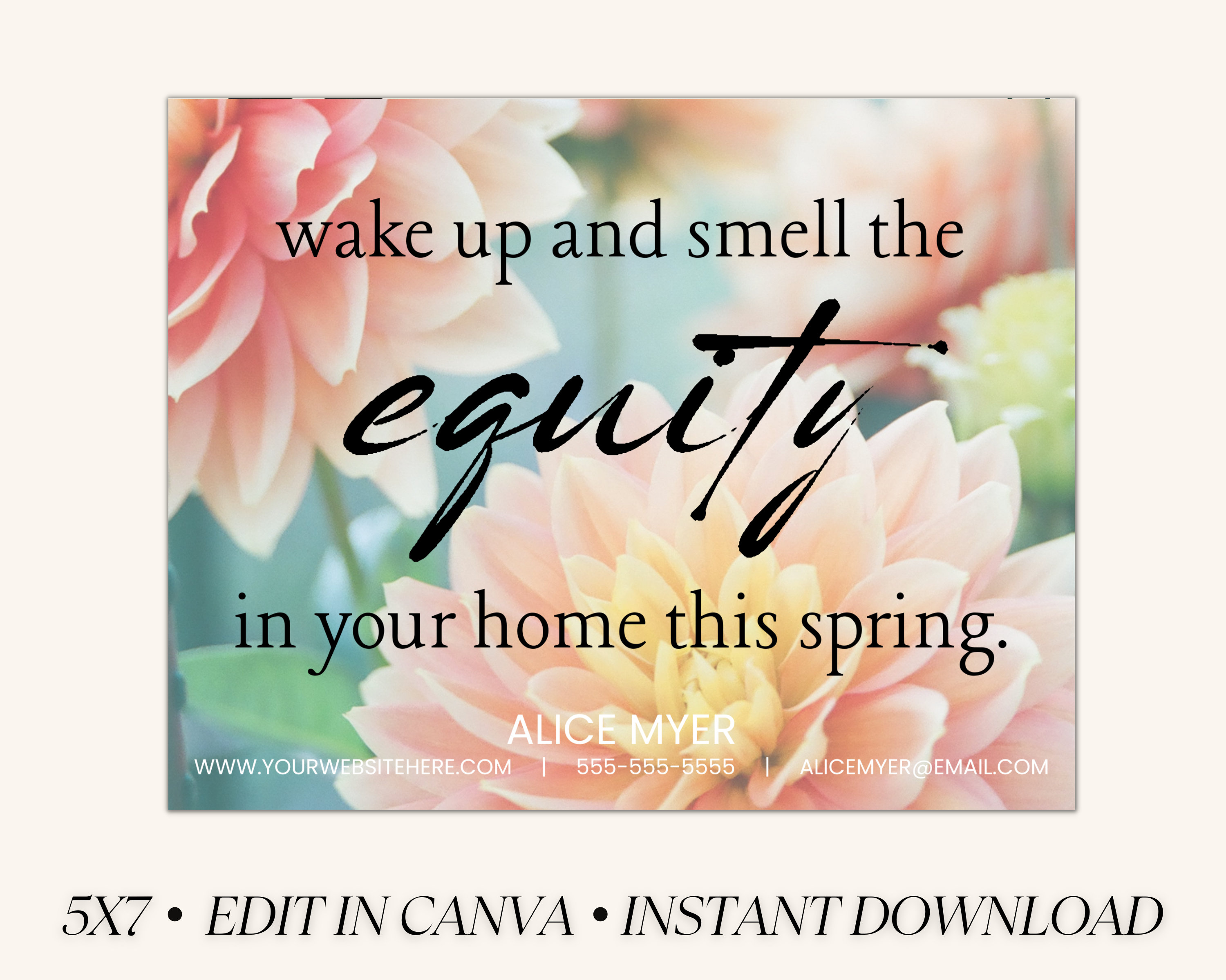 Spring Realtor Image Real Estate Hello Spring Postcard, Realtor Spring Card, Realtor Farming ...
