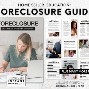 Real Estate Foreclosure Guide, Home Seller Guide, Real Estate Marketing, Realtor Flyer, Foreclosure Postcard, Real Estate Template, Canva